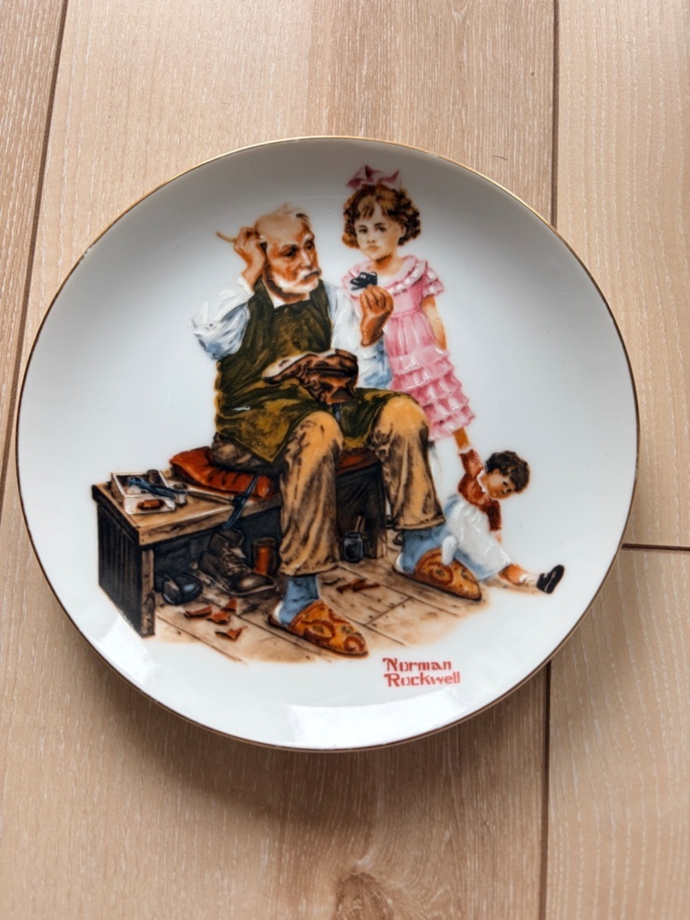 Norman Rockwell Plate Set of 2 from 1982